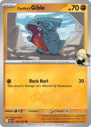 Cynthia's Gible (Poke Ball)