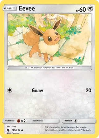 Eevee - 155/214 (Let's Play, Eevee!) (Cracked Ice Holo)