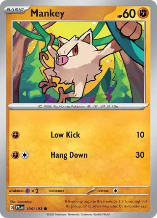 Mankey - 106/193 (Cosmos Holo)