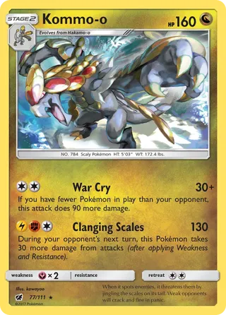 Kommo-o - 77/111 (Cracked Ice Holo)