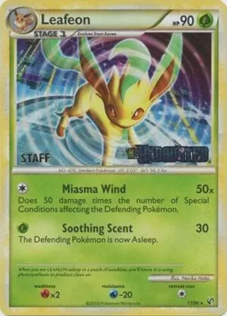 Leafeon - 17/90 (Prerelease) [Staff]