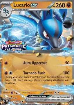 Lucario ex (Prismatic Evolutions Stamp)