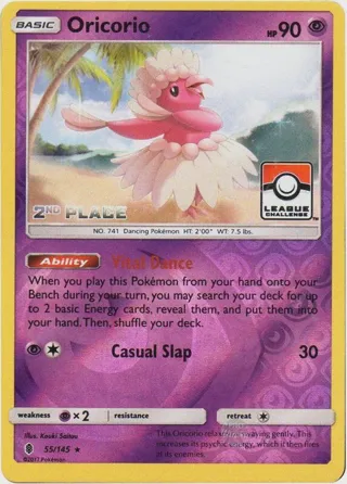 Oricorio - 55/145 (League Challenge) [2nd Place]