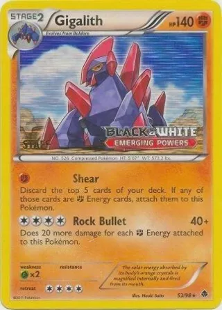 Gigalith 53/98 (Prerelease) [Staff]