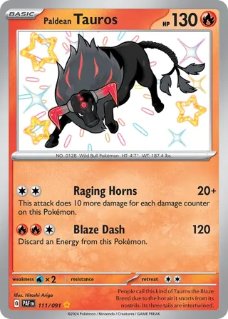 Paldean Tauros - 111/091