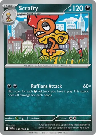 Scrafty (Master Ball Pattern)