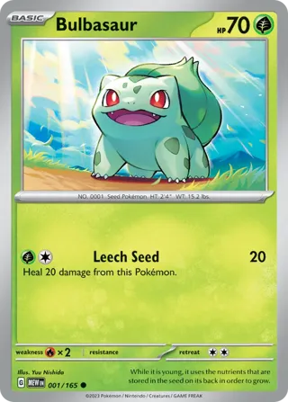 Bulbasaur - 001/165 (Reverse Cosmos Holo) (Costco Exclusive)
