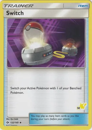 Switch - 132/149 (#52 Pikachu Stamped)