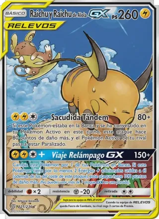Raichu y Raichu de Alola GX