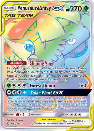 Venusaur & Snivy GX (Secret)