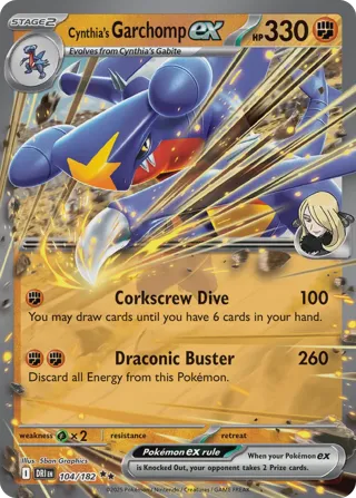 Cynthia's Garchomp ex - 104/182