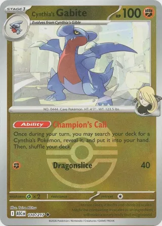 Cynthia's Gabite (Poke Ball)