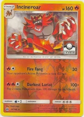 Incineroar - 26/149 (Pokemon League)