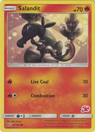 Salandit - 25/156 (#18 Charizard Stamped)