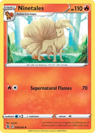 Ninetales - 030/264 (#23 Cinderace Stamped)