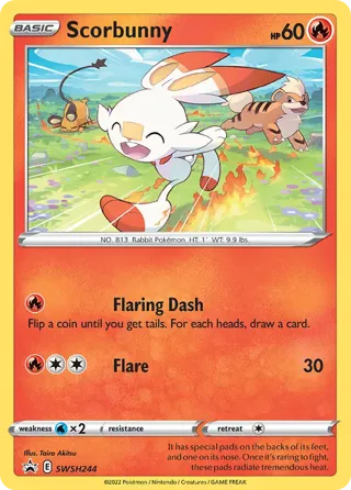 Scorbunny - SWSH244 (Cosmos Holo)