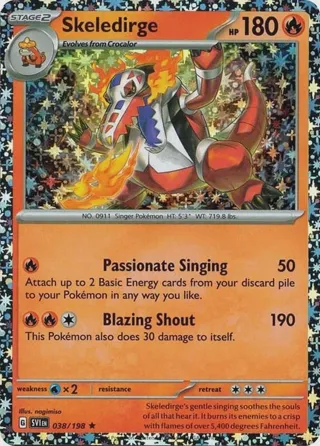 Skeledirge - 038/198 (Sparkle Holo)