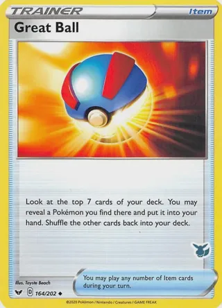 Great Ball - 164/202 (Eevee Stamped)