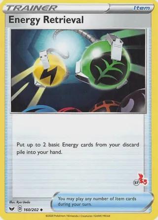Energy Retrieval - 160/202 (#37 Cinderace Stamped)