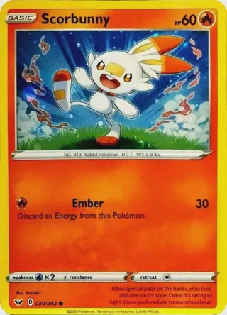 Scorbunny - 030/202 (Cosmos Holo)