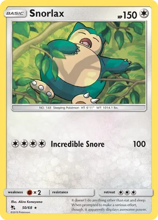 Snorlax - 50/68 (Mewtwo Stamped)