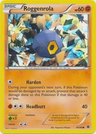 Roggenrola - 49/98 (Cracked Ice Holo)