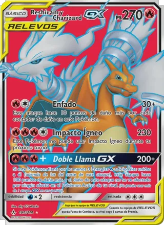 Reshiram y Charizard GX