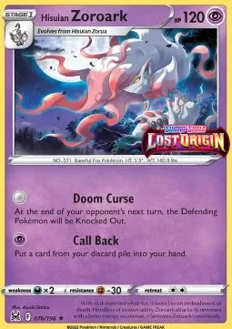 Hisuian Zoroark (Lost Origin Stamped)