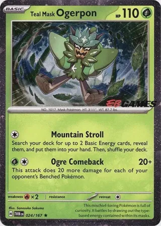 Teal Mask Ogerpon (Cosmos Holo) (EB Games Exclusive)