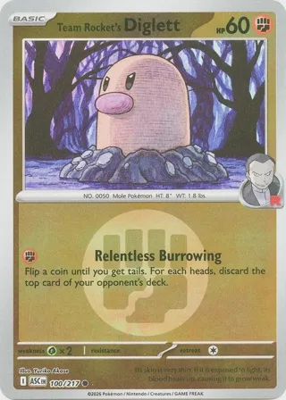 Team Rocket's Diglett (Energy Symbol Pattern)
