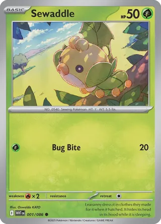 Sewaddle (Poke Ball Pattern)
