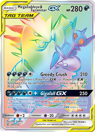 Mega Sableye & Tyranitar GX (Secret)