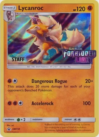 Lycanroc - SM118 (Prerelease) [Staff]
