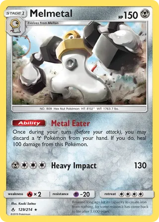Melmetal - 129/214 (Unbroken Bonds Stamped)