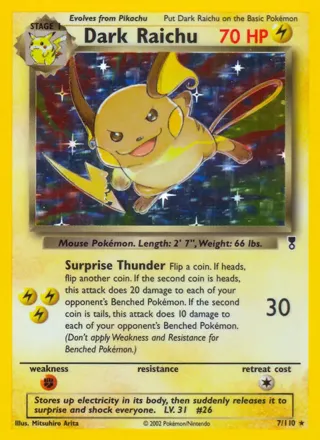 Dark Raichu (Box Topper)