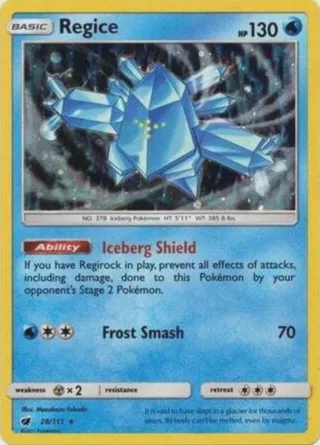Regice - 28/111 (Cosmos Holo)