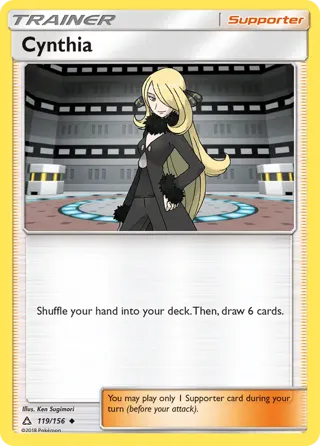 Cynthia - 119/156 (#50 Pikachu Stamped)