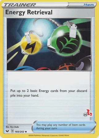 Energy Retrieval - 160/202 (#25 Cinderace Stamped)
