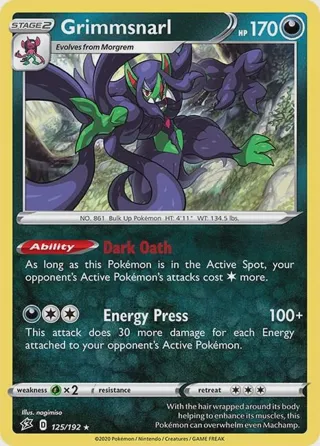 Grimmsnarl - 125/192 (Non-Holo)