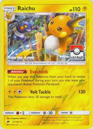 Raichu - 41/147 (League Challenge) [2nd Place]