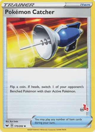 Pokemon Catcher - 175/202 (#54 Cinderace Stamped)