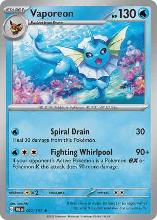Vaporeon - 022/131 (Cosmos Holo)