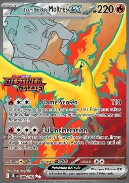 Team Rocket's Moltres ex (Destined Rivals Stamp)