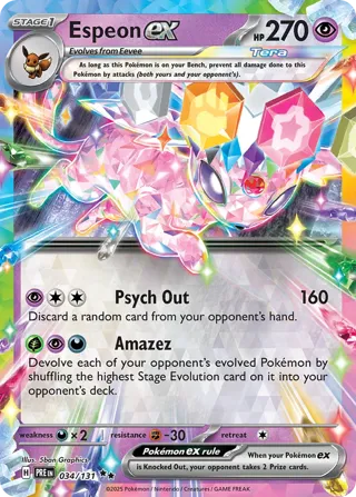 Espeon ex - 034/131 (Prismatic Evolutions Stamp)