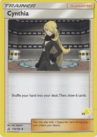Cynthia - 119/156 (#24 Pikachu Stamped)