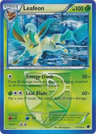 Leafeon - 11/116 (BW Plasma Freeze)