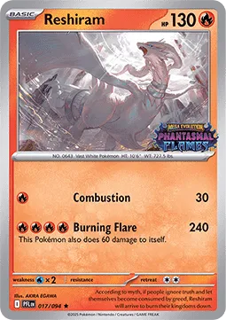 Reshiram (Phantasmal Flames Stamped)