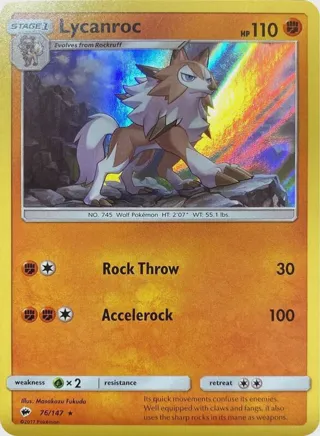 Lycanroc - 76/147 (Water Web Holo)