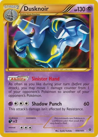 Dusknoir (104 Secret Rare)