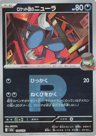 Team Rocket's Sneasel (Team Rocket Pattern)